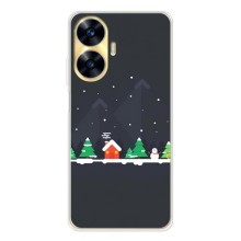 Силиконовый бампер на рождество для Realme C56 – Город зимний