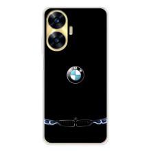 Силиконовый бампер с картинкой машины на Realme C56 – Черный BMW