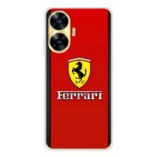 Силиконовый бампер с картинкой машины на Realme C56 – Ferrari Logo