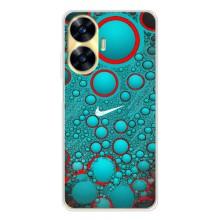 Силиконовый Чехол на Realme C56 с картинкой Nike (Найк зеленый)