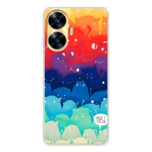 Силиконовый чехол с котиком для Realme C56 (Mew)