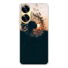 Силиконовый Чехол с одуванчиками на Realme C56 – Красивый одуванчик