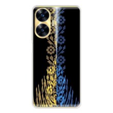Силиконовый Чехол на Realme C56 (Патриотическая вышиванка)