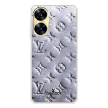 Текстурный Чехол Louis Vuitton для Реалми С56 – Белый ЛВ