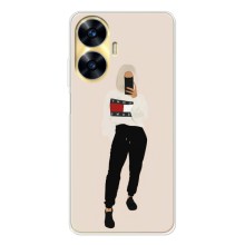 Силиконовый Чехол на Realme C56 с картинкой Стильных Девушек (Стильная)