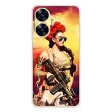 ЗСУ Чехлы (TPU) для Realme C56 – Женщина солдат
