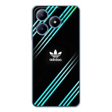 Чехлы Адидас для Realme C61 (AlphaPrint) (Адидас с полосами)