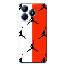 Чехлы для Realme C61 - с картинкой JORDAN (AlphaPrint) (Лого Джордан)
