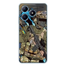Чехлы с картинкой ЗСУ для Realme C61 (AlphaPrint) (Воин ВСУ)