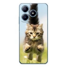 Чехлы с Котиками для Realme C61 (VPrint) (Прыжок кота)