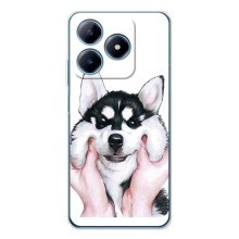 Чехлы с собаками для Realme C61 (VPrint) (Довольный Хаски)