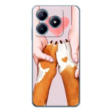 Чехлы с собаками для Realme C61 (VPrint) (Любовь к собакам)