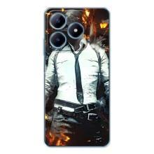 Силиконовый чехол с картинкой "Герой Pubg" на Realme C61 – Man Пубг