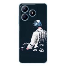 Силиконовый чехол с картинкой "Герой Pubg" на Realme C61 – В экиперовке