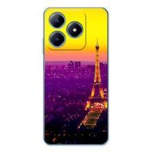 Чехол с Эйфелевой башней на Realme C61 – Яркая башня