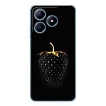 Чехол с изображением  вкусной еды для Realme C61 – Чёрная клубника