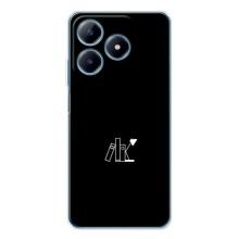 Чехол с картинками на черном фоне для Realme C61 – Книжки