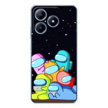 Чехол Амонг Ас для Realme C61 (AlphaPrint) (Скины в космосе)