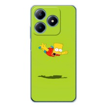 Чехол с Симпсонами для Realme C61 (VPrint) (Барт Симпсон)