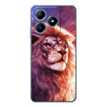 Чехол со Львом для Realme C61 (VPrint) (Красочный Лев)