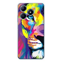 Чехол со Львом для Realme C61 (VPrint) (Яркий Лев)
