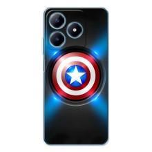 Чехол с Щитом Капитана Америки на Realme C61 – Яркий Щит Капитана