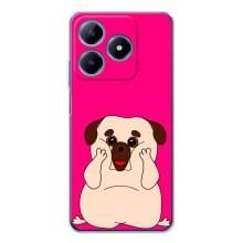 Чохол (ТПУ) Милі песики для Realme C61 – Веселий Мопсік