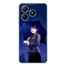 Чехлы Венсдей на Realme C61 Уэнсдей (AlphaPrint) (Уэнздей с зонтом)