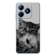 Чехол с рисунком кот на Realme C61 (Пара котов)