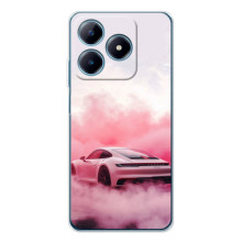 Чохол з авто Порше для Realme C61 – Рожевий Порше