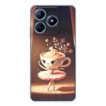 Чехол с мемом Тралалело тралала на Realme C61 (Балерина капучина)