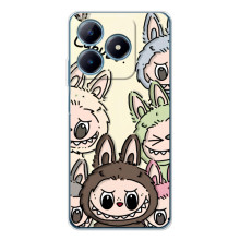 Чехол с Лабубу на Realme C61 – Коллаж Лабубу