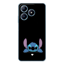 Чехол с принтом Стич на Realme C61 – Стич на черном