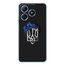 Чехол с украинским гербом на Realme C61 – Герб с цветком