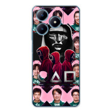 Чехол Гра в кальмара для Realme C61 – Персонажи игры кальмара