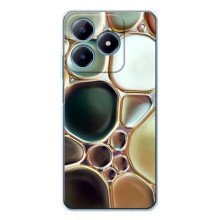 Мраморный чехол на Realme C61 (VPrint) (Радужный Мрамор)