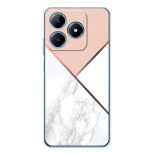 Мраморный чехол на Realme C61 (VPrint) (Тройной мрамор)