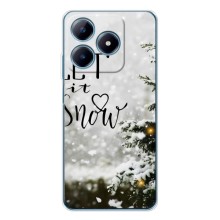 Новорічні, Святкові Чохли для Realme C61 - 2024 год – Let it snow