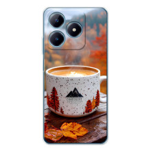 Чехол с уникальным дизайном «Осень с кофе» для Realme C61 – Кофе на природе