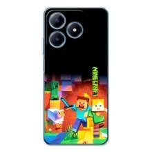 Чехлы для Realme C61 (Персонажи Майн Крафт) – Герой Майнкрафт
