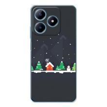 Силиконовый бампер на рождество для Realme C61 – Город зимний