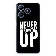 Силиконовый Чехол на Realme C61 с картинкой Nike (Never Give UP)