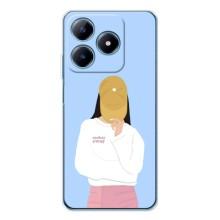 Силиконовый Чехол на Realme C61 с картинкой Стильных Девушек – Желтая кепка
