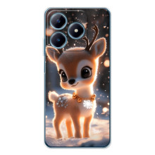 Яркий чехол для Realme C61 с Зимними Оленятами – Оленёнок