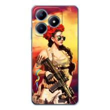 ЗСУ Чехлы (TPU) для Realme C61 – Женщина солдат