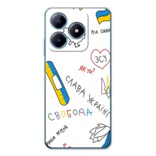 Чехлы Доброго вечора, ми за України для Реалми С63 4G (AlphaPrint) (Стикер)
