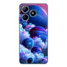 Чехлы КОСМОС для Realme C63 4G – Синие планеты