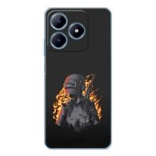 Чохол з картинкою "Герой Pubg" на Realme C63 4G – В полум'ї