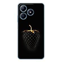 Чехол с изображением  вкусной еды для Realme C63 4G – Чёрная клубника