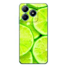 Чехол с изображением  вкусной еды для Realme C63 4G – Лайм